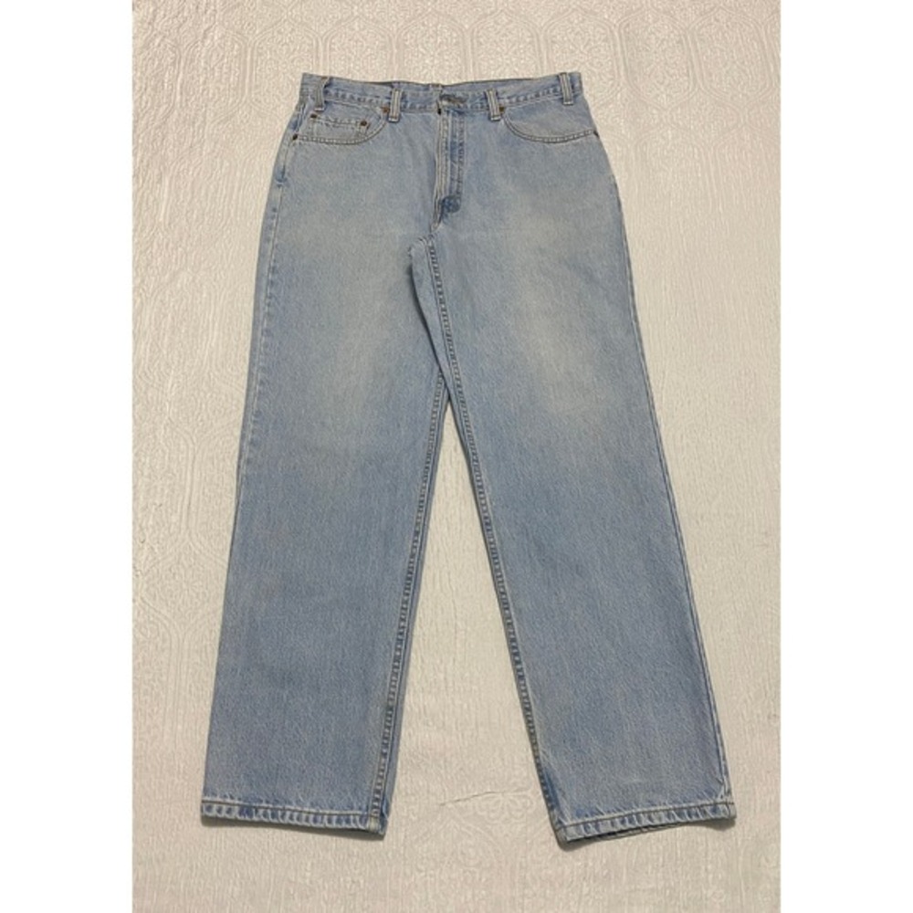 Vintage‎ Y2K Levis 550 Relaxed Fit Jeans Mens 36×30 Light Wash Denim Pants - Picture 3 of 10